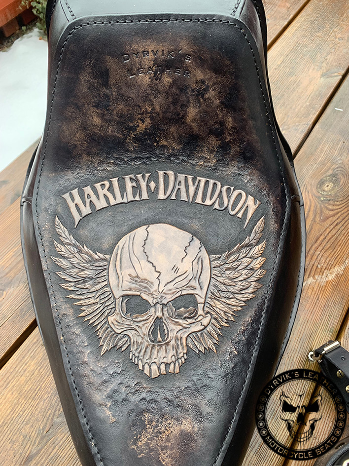 LaPera Harley davidson sadel omklädd